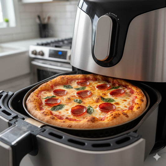 Pizza air fryerben sütve
