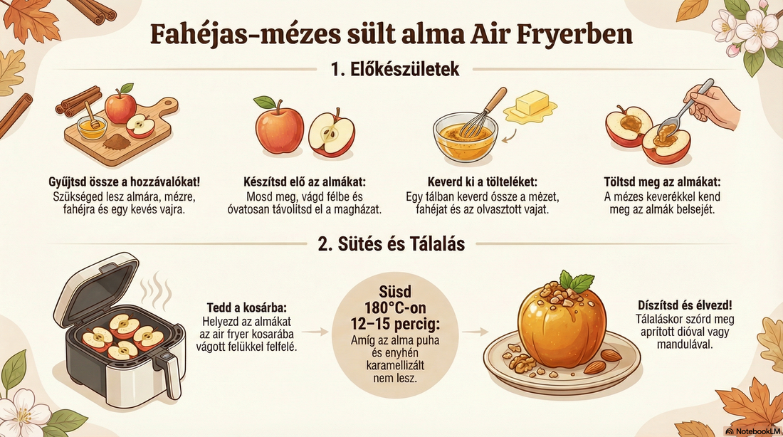 🎄 Fahéjas-mézes sült alma air fryerben - karácsonyi recept