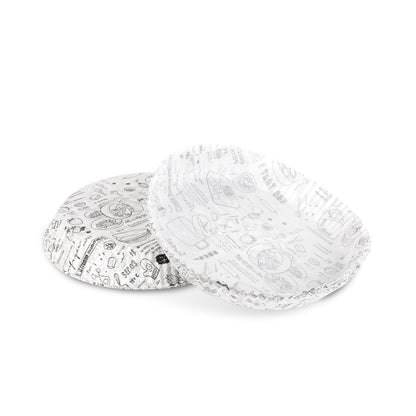 Air fryer sütőpapír – 20 cm kör, 50 db – olaj nélküli sütőkhöz - mintás