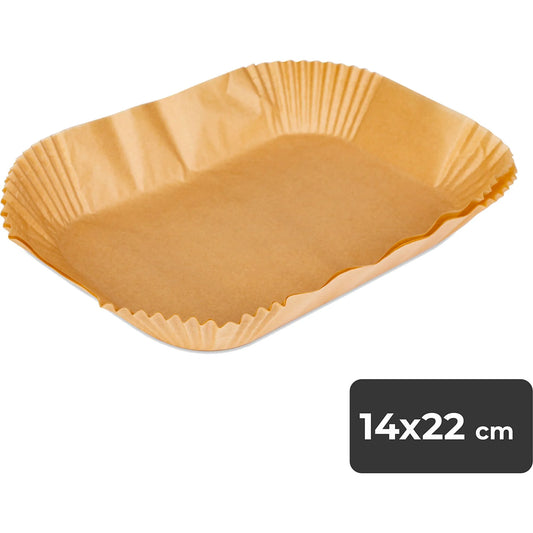 Air fryer sütőpapír (téglalap, 14 × 22 cm) – 50 db/csomag