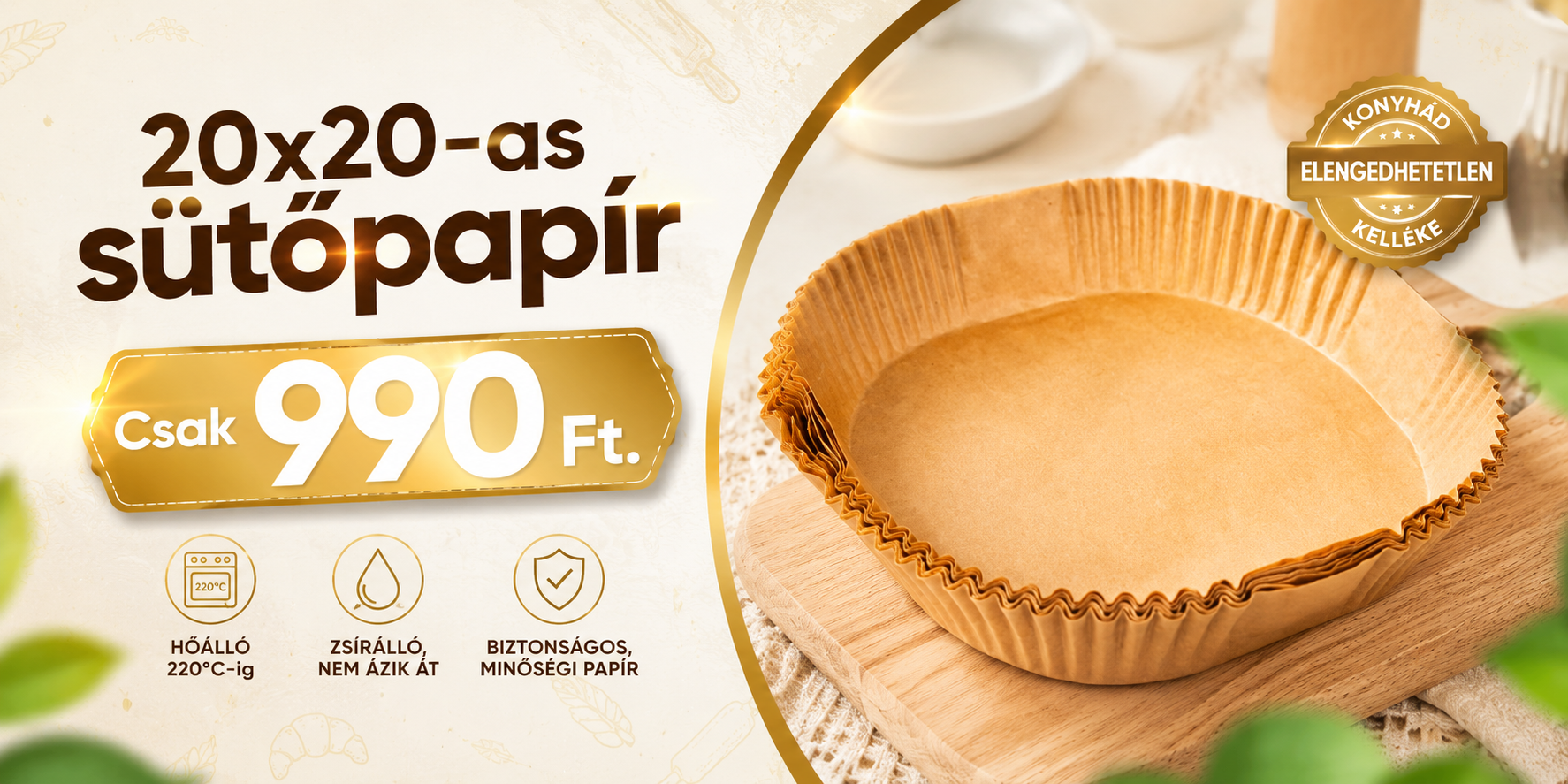 air fryer sütőpapír