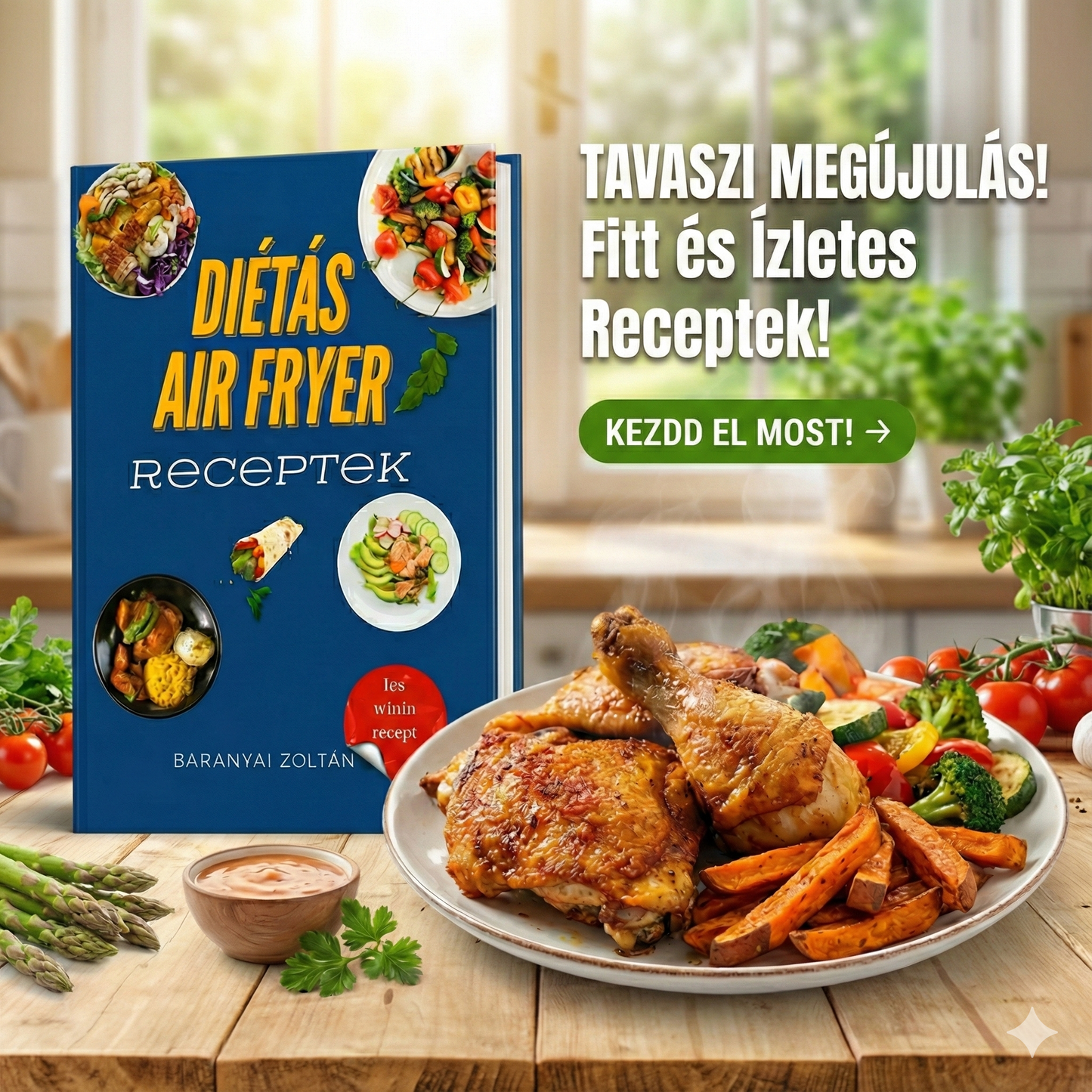 Diétás Air Fryer Receptek könyv