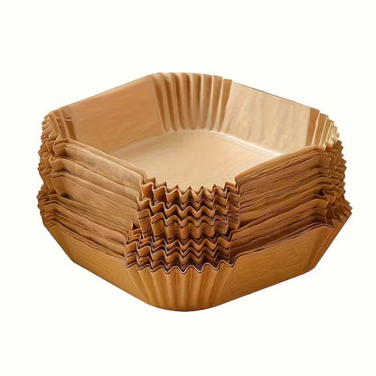 100 db air fryer sütőpapír, 20x20 cm, négyzet