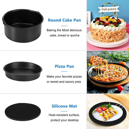 8 részes kiegészítő készlet Air Fryer / forrólevegős sütőbe