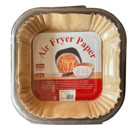 Air fryer sütőpapír - 50 db - négyzet, 16x16 cm