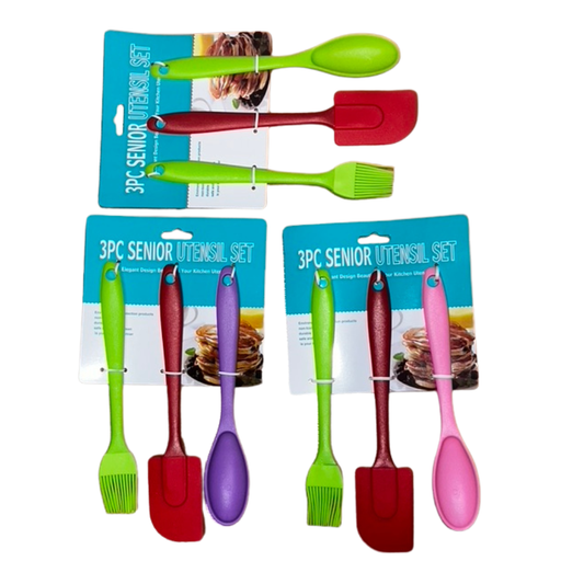 Szilikon air fryer készlet - Ecset - spatula - kanál - random színek